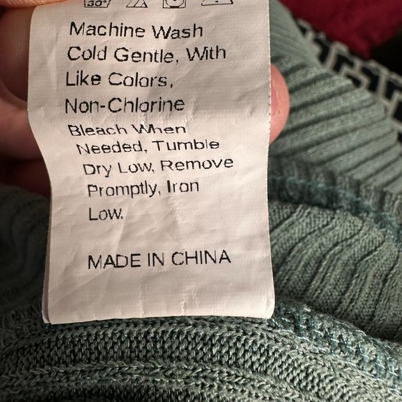 SHEIN Crew Neck Rib Knit Top, Size Medium, Army Green - Picture 6 of 7